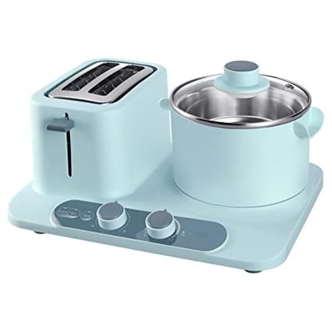 WANGTIANHU Multifunctional breakfast maker bread maker home mini 3-in-1 toaster sandwich maker toaster home toaster living room kitchen,blue Cover