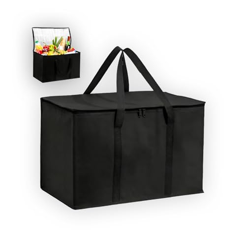 Image of Large Insulated Cooler Bag, Black, 42L, 51x25.5x33cm