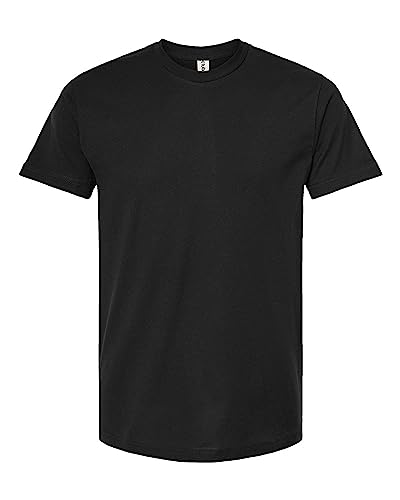 Tultex 202 - Unisex Fine Jersey Tee (3X Large, Black)