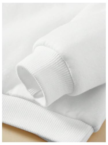 Floerns Girl's Letter Graphic Long Sleeve Hooded Drop Shoulder Sweatshirts3