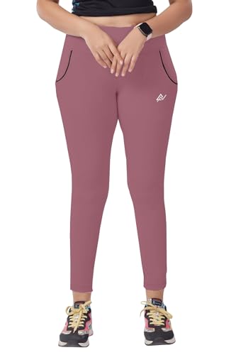 Image of Nexsus Appparels Stretchable Gym Pants for Workout : The Ultimate Yoga Pants | Gym Wear for Woman | Gym Tights for Women with Side Pockets | Available in Plus Size's