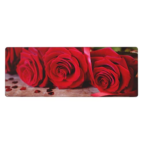 Tapis de souris en bois rose base caoutchouc haute densité 80x30