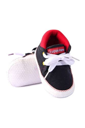 Image of Butterthief Unisex Baby Prewalking Shoes for Newborn Boys & Girls | Soft Sole Infant Bootie with Anti-Slip Bottom | Lightweight Cotton Footwear Early Walker Shoes (6-9 Months, 12 CM)