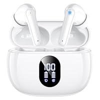 Bluetooth Kopfhörer, Kopfhörer Kabellos Bluetooth 5.4 In Ear Kopfhörer mit 4 ENC Noise Cancelling Mic, LED Anzeige 48Std Tiefer Bass Wireless Earbuds, IPX7 Wasserdicht Ohrhörer für Arbeit und Studium