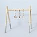 FENGCLOCK Estilo nórdico de Madera para niños pequeños Fitness Rack, Newborn Baby Fitness Frame Juguetes educativos para niños Decoración, Baby Gym,Gray,Nohangingornaments