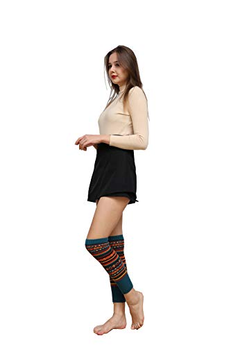 Lucky staryuan Women Set of 3 Wool Knit Leg Warmer Boot Warmer (Blue Khaki Gray)