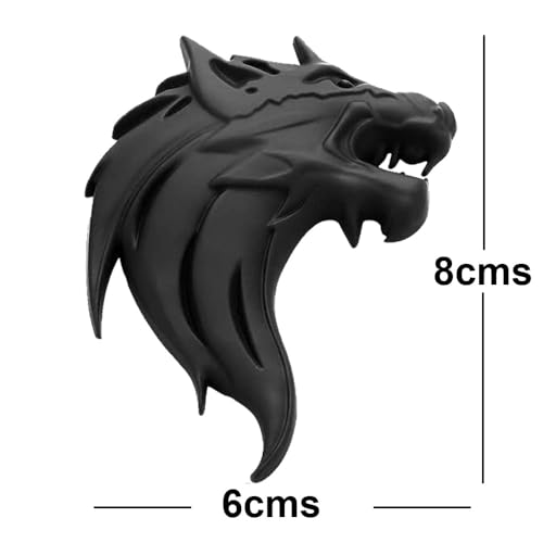 Image of AUTOMASH Wolf Emblem Sticker for Sierra 2026 Year Onwards All Models of Ta-ta Car Fuel Tank Stickers Side Badges /Logo Decal for All Cars & Bikes (Black)
