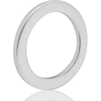 Aluminum Flat Washer,Silver Round Washers,Plain Finish,16mm ID,22mm OD,1.5mm Thickness,50-Pack