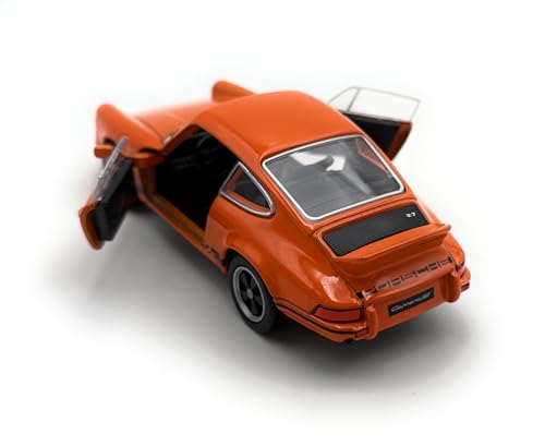 Porsche 911 Carrera RS 2.7 Modellauto 1:38 - Detailgetreues Sammlermodell I GT-Marketing I Museumskollektion I orange I L: 11,5 cm