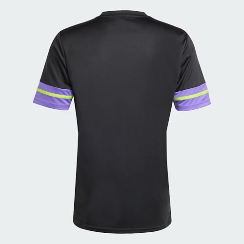 adidas Hombre SQUADRA25 Jersey Short Sleeve, Black/Purple Rush/Semi Solar Slime, M