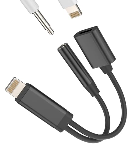 �Ή�iPhone�pAUX�A�_�v�^�[ �C���z���W���b�N�P�[�u���h���O���i2in1�jLightning to 3.5mm�X�v���b�^�[ �Ή�apple�[�d�P�[�u�� MFI�F�� �����A�_�v�^�[ ���y���[�d�p �Ή�iPhone 12/11/13 Pro Max/Mi