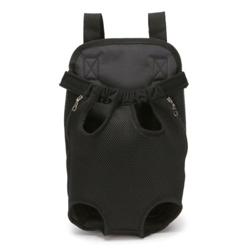 WUZIA Pet Carrier Backpack, Black Mesh with Adjustable Straps for Small Dogs and Cats Hiking Camping Travel Outdoor