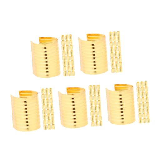 DIYEAH 5sets Versatile Jewelry Making Clamp Suitcase Tassel Clip Rope End Jewelry Making Supply Crimp Head Connectors Clamp 100pcs*5