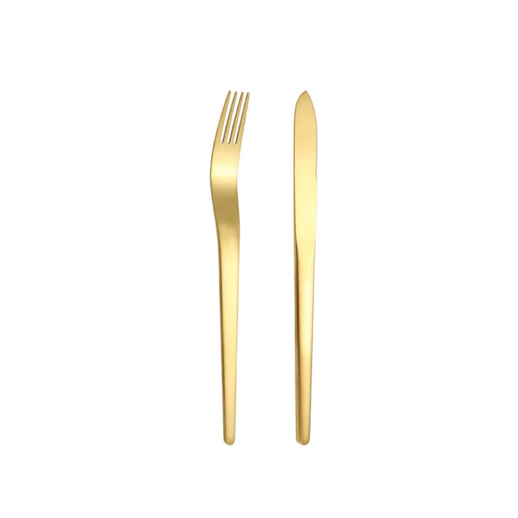 PEKJI Reusable stainless steel table knife fork spoon home simple kitchen cutlery set creative silverware set mirror polished