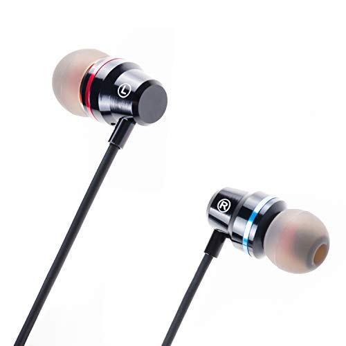(1 Pair) Orzero Stereo Earbuds Compatible for Oculus Quest VR Headset with 4 Extra Replacement Earplugs and Earphone Storage Box, Headphones 19CM