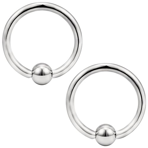 Ftovosyo G23 Titanium PA Ring Captive Bead Rings Spring Action BCR Ball Rings 12G 14mm Pierced Body Jewelry for Women 2PCS 12-19mm by Ftovosyo - Used condition - US$7.44