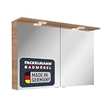 FACKELMANN Vita Spiegelschrank Summer Oak, 100 cm, mit Dimmfunktion und Lichttemperaturwechsel, Memoryfunktion, Made in Germany