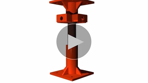 jack Miscool Ami 8000LB Top Wind Weld on Square Tube Drop Leg
