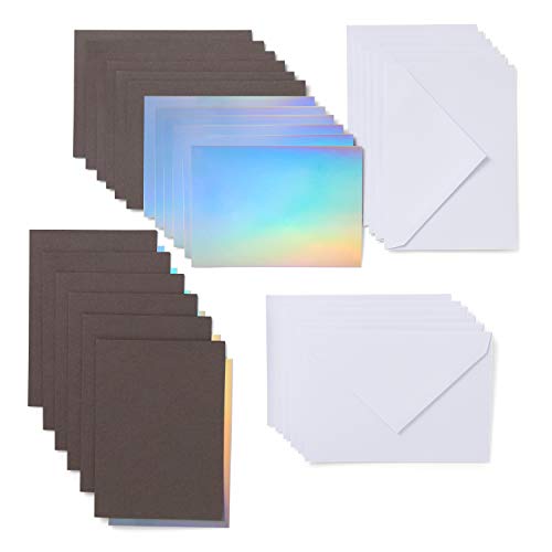 Cartes Cricut Joy Insert Large en papier cartonné premium gris et argent brillant