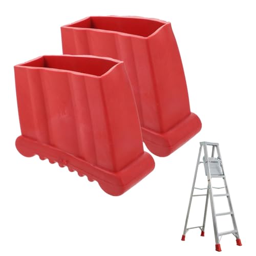 Homoyoyo Lot de 2 pieds d'échelle 75 x 25 cm - Embouts en caoutchouc antidérapants pliables pour escabeau et meubles - Protection idéale pour les sols et les accessoires d'échelle - Durable et stable