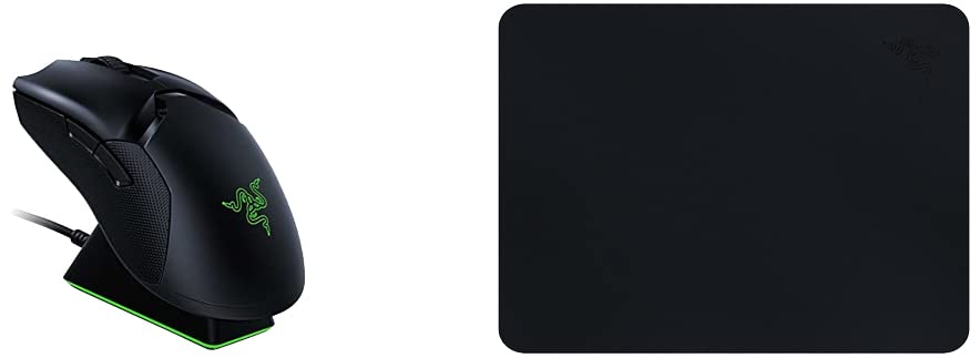 Image of Razer Viper Ultimate HyperSpeed Lightest Wireless Gaming Mouse with RGB Charging Dock & Goliathus Mobile Stealth Portable Gaming Mouse Pad (Black) - RZ02-01820500-R3M1