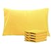 NTBAY Queen Pillowcases Set of 4, 100% Brushed Microfiber, Soft and Cozy, Wrinkle, Fade, Stain Resistant, Queen, Yellow