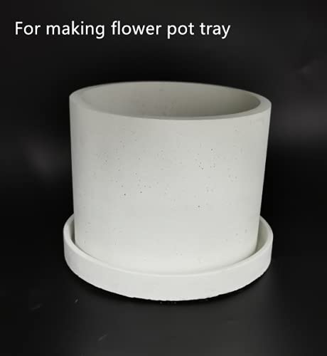 Loyobte Silicone Tray Mold For Big Round Planter,6'' Plant Saucer Concrete Molds Resin Fruit Tray Mold #TOP3