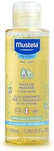 Mustela Óleo de Massagem - Hidrata a pele dos bebês, 99% de ingre...