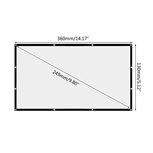 Pantalla de proyector de 150 pulgadas 16:9 con diseño plegable y antiarrugas para exterior 2