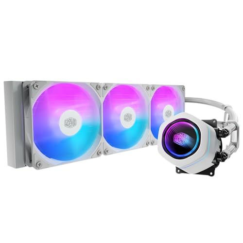 Image of Cooler Master ML 360 Core Nex ARGB CPU Liquid Cooler White | Support LGA1851, LGA1700, AM5, AM4 Socket | Dual Chamber Pump | 360mm AIO | High Perfomance Fans | Infinity Mirror Design