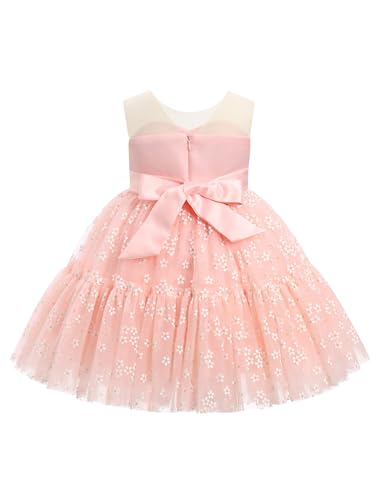 IBTOM CASTLE Toddler Baby Girl Birthday Princess Dress Sleeveless Floral Strawberry Tulle Tutu Dresses Formal Pageant Gown2