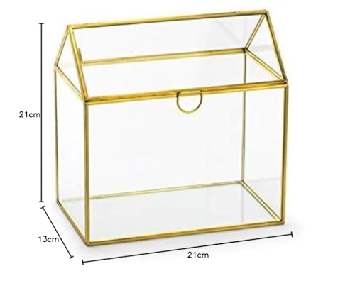 Card Box Wedding Glass Congratulations Cards Gold, Mix #6, 13x21x21 cm - Image 2