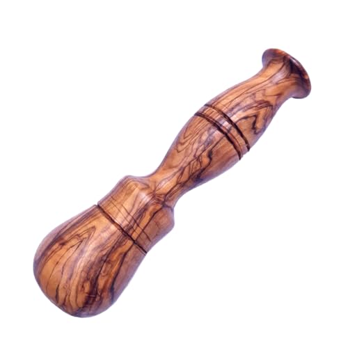 Pestello Artigianale in Legno di Ulivo – Lavorazione Artigianale – Naturalmente Antibatterico - Eleganza Naturale 6x6x19 cm