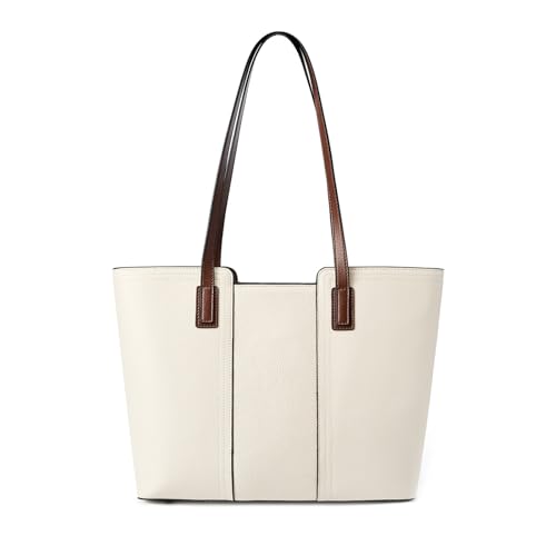Tote Bag for Women Genuine Leather Shoulder Bags Top Handle Handbag for Travel Shopping Carry Multipurpose