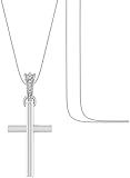 Ciondolo in argento Sterling (92,5% purezza) con ciondolo a forma di Gesù con scritta in lingua inglese "God Jesus", per uomini e donne, in puro argento Sterling 830, piccolo, Small, Argento sterling