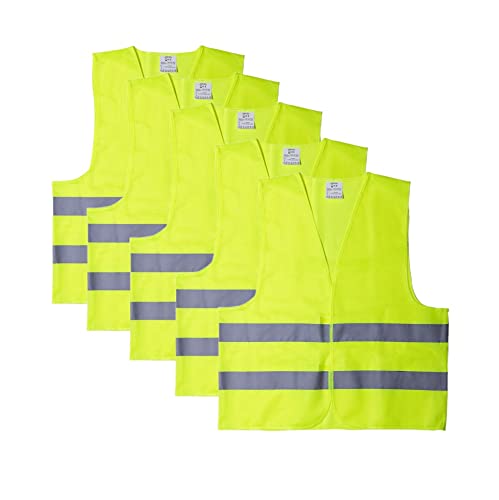 Lot De 2 Gilets Fluorescents Jaune Haute Visibilité - Taille Universelle Pour Cyclistes, Ouvriers, Sécurité