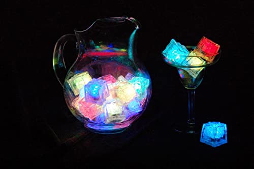 Much Multi Color Light Up Ice Cubes - 12 Pack Rainbow Flashing Led Ice Cube For Drinks With Glowing Changing Lights, Perfect For Halloween Wedding Party Club Bar Champagne Holiday Decorations #TOP7