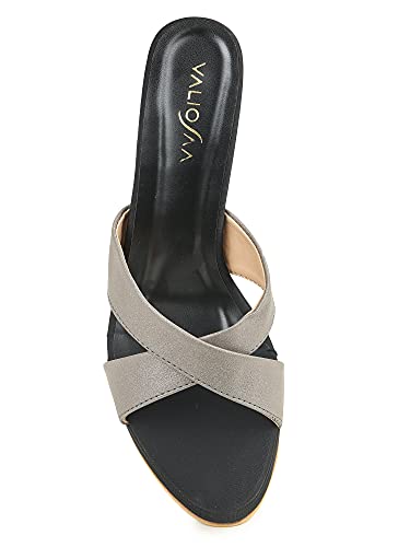 Image of Valiosaa Women's Silver Heels Heeled Sandal