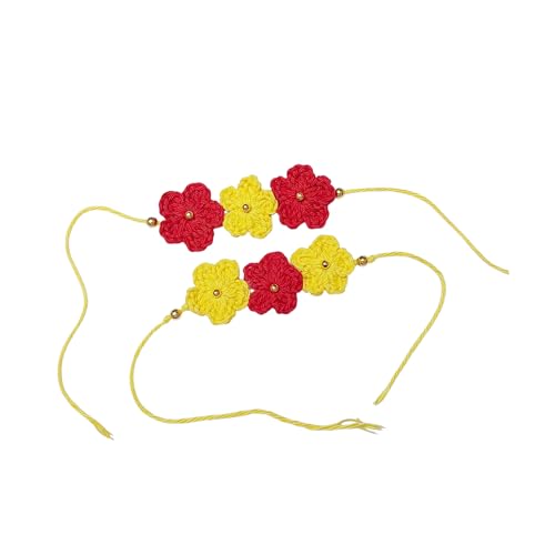 Image of Handmade Crochet Rakhis for Brothers - 100% Pure Cotton /Wool