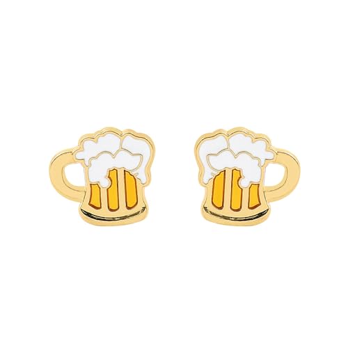 Lovely Beer Mug Stud Earrings for Women,Funny German Oktoberfest Earrings Beer Festival Costumes Outfits Accessories for Woman