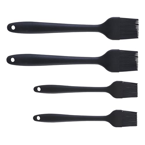 Cabilock 4pcs Silicone Basting Brush Bbq Grill Cooking Tool for Baking and Barbecue Handle for Precise Sauce Application