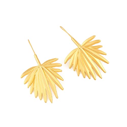 Palm Leaf Earrings For Women, Cute Coconut Tree Leaf Earrings For Girls, Tropical Palm Tree Leaf Dangle Earrings Hypoallergenic, Gold Leaf Statement Drop Earrings, Beach Leaf Bohemian Earrings Studs, Tree Leaf Plant Jewelry Gifts Funny Earrings #TOP4