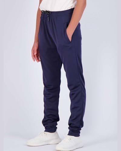 Real Essentials Meninos Pacote Com 3 Calças De Moletom Malha Para Meninos, Jovens, Adolescentes, Cor