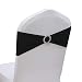 SheYang 100PCS Wedding Chair Decorations Stretch Chair Bows and Sashes for Party Ceremony Reception Banquet Spandex Chair Covers slipcovers(100PCS, Black)