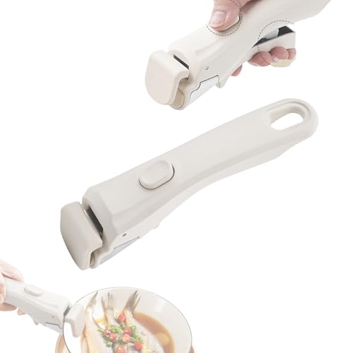 Poignée Détachable pour Poêle Antidérapante et Résistante à la Chaleur Universelle Poignée Amovible Ergonomique Système de Verrouillage pour Casserole...