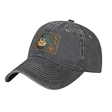 Casquette de baseball pour adulte Deep Heather - Motif guitare musicale WHJSSF - Matériau du produit : 100 % coton - Tissu denim lavé d'épaisseur modérée - Le corps du chapeau est fabriqué en une seule couche de tissu sans doublure