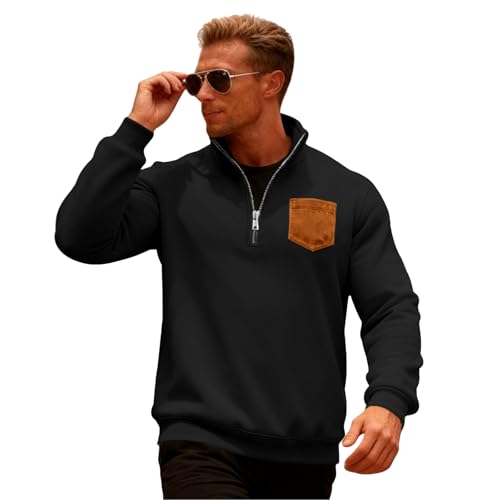 Genérico Sudaderas Hombre Sin Capucha, Jersey Invierno, Algodon