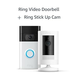 Ring Videotimbre con batería (Video Doorbell 2ª gen.) + Cámara exterior con batería (Stick Up Cam)| Videotimbre inalámbrico + Cámara de vigilancia wifi, instalación fácil | Ring Protect 30 días gratis