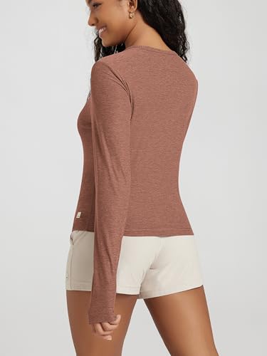ODODOS Women's Long Sleeve Performance T-Shirts - Ultra Soft Stratum Tech Crew Neck Tee UPF 50+ Essential Top4