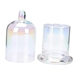 Cloche en verre transparent – ​​aspect transparent qui amplifie l'atmosphère chaleureuse de la flamme d'une bougie, décoration pour bougeoirs